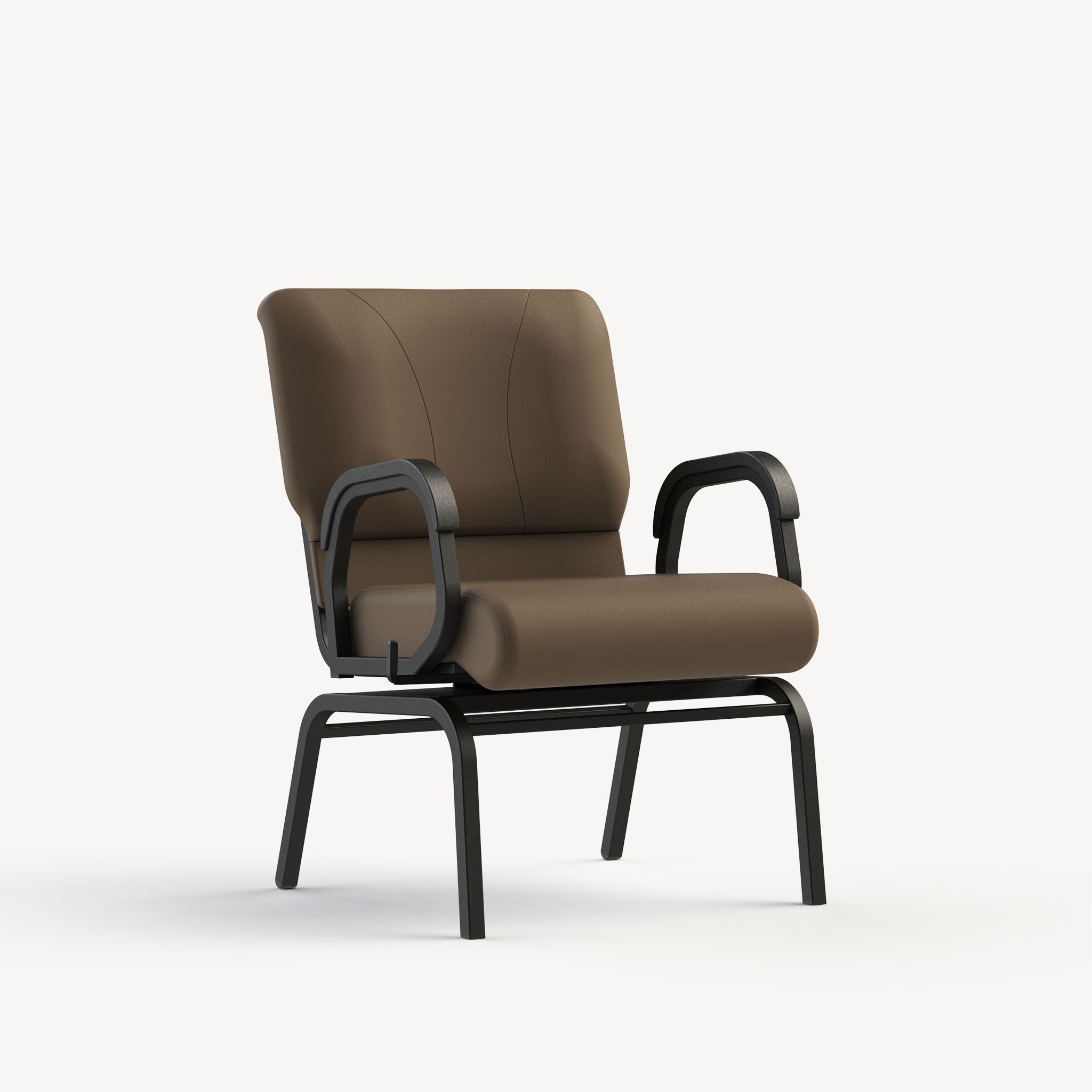 Swivel chair for Parkinson’s showing 90-degree rotation for easier transfers